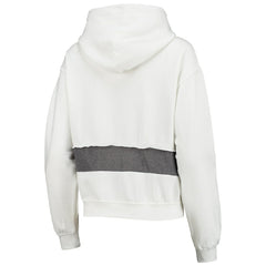 Carolina Panthers Refried Apparel Women's Sustainable Crop Dolman Pullover Hoodie - White Hoodies
