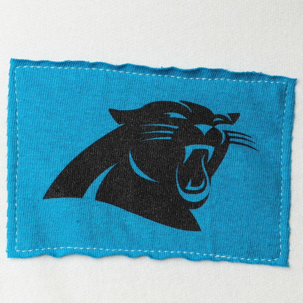 Carolina Panthers Refried Apparel Women's Sustainable Crop Dolman Pullover Hoodie - White Hoodies