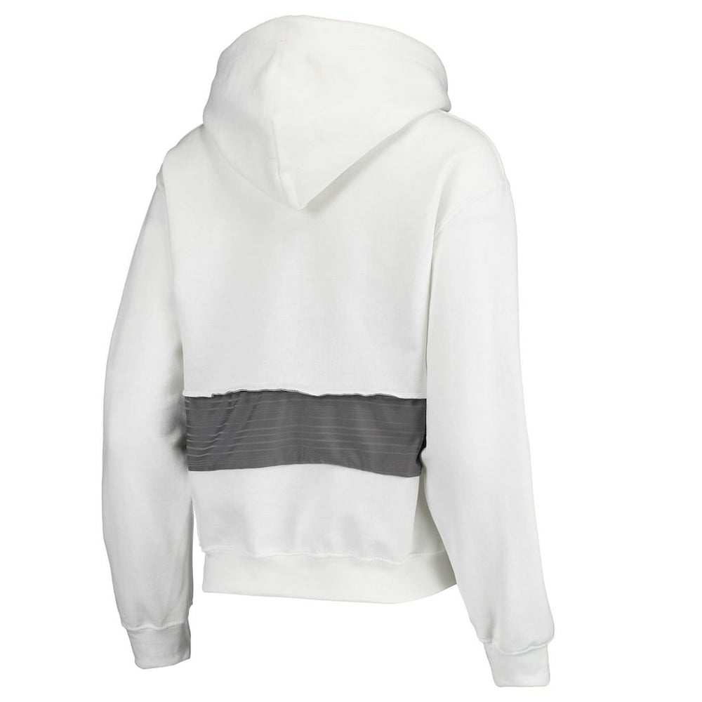 Los Angeles Rams Refried Apparel Women's Sustainable Crop Dolman Pullover Hoodie - White Hoodies