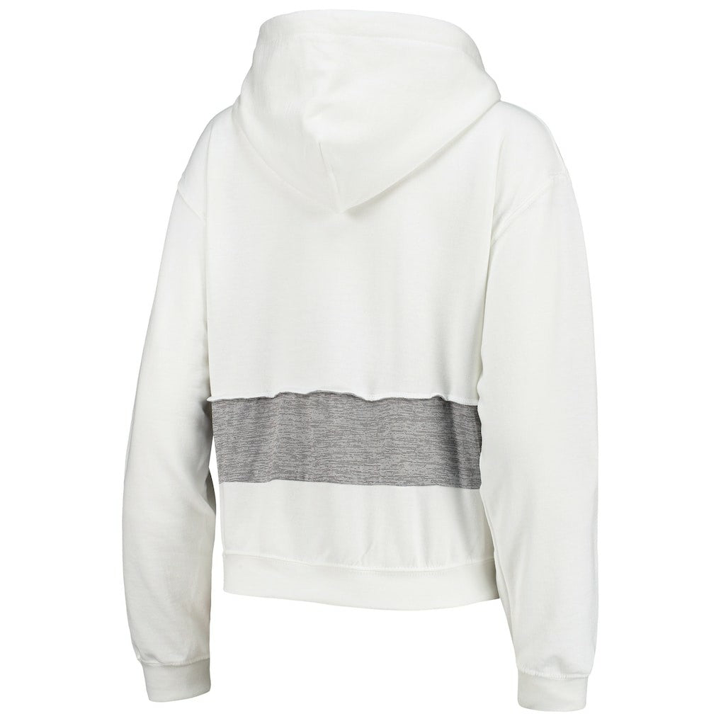 Miami Dolphins Refried Apparel Women's Sustainable Crop Dolman Pullover Hoodie - White Hoodies