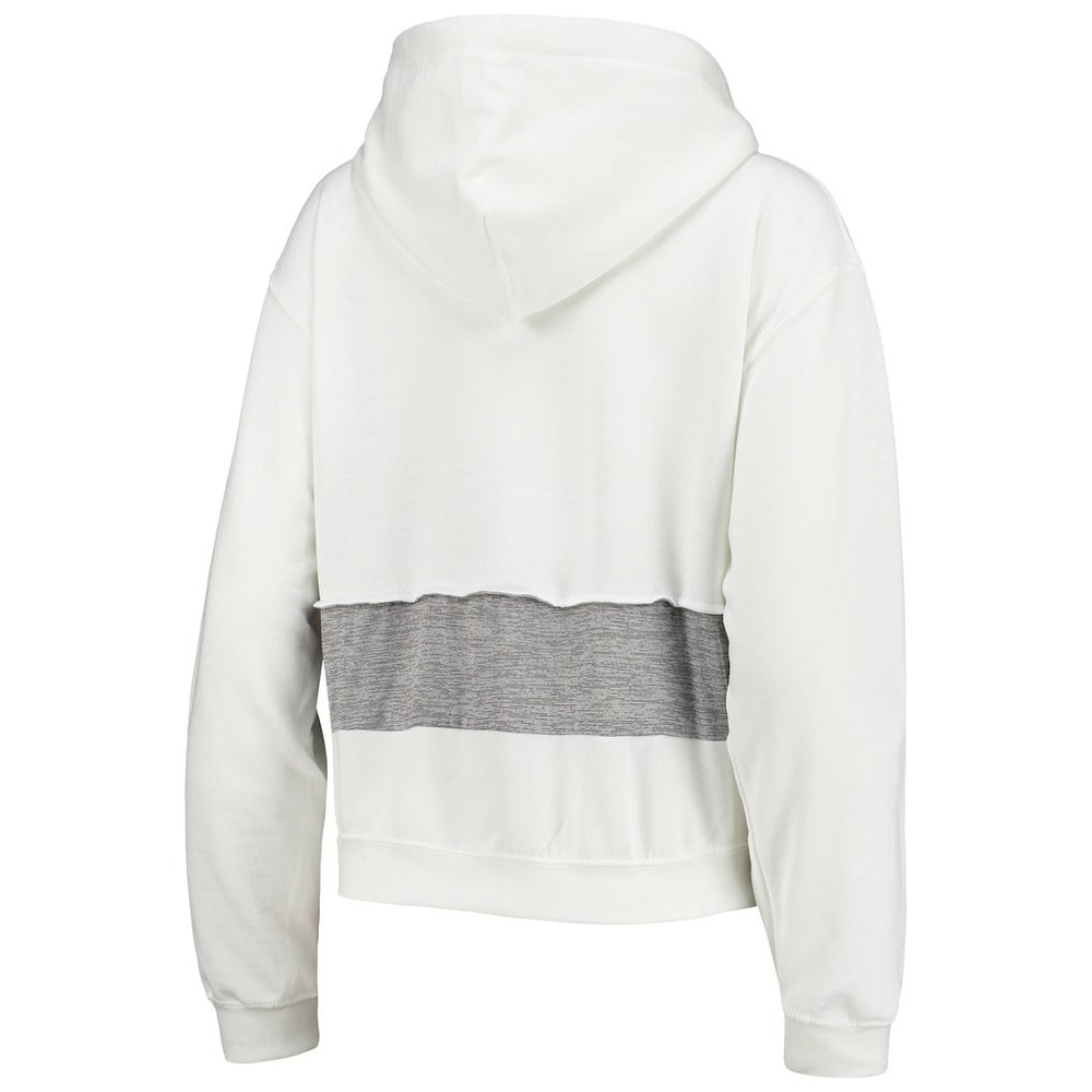 Miami Dolphins Refried Apparel Women's Sustainable Crop Dolman Pullover Hoodie - White Hoodies