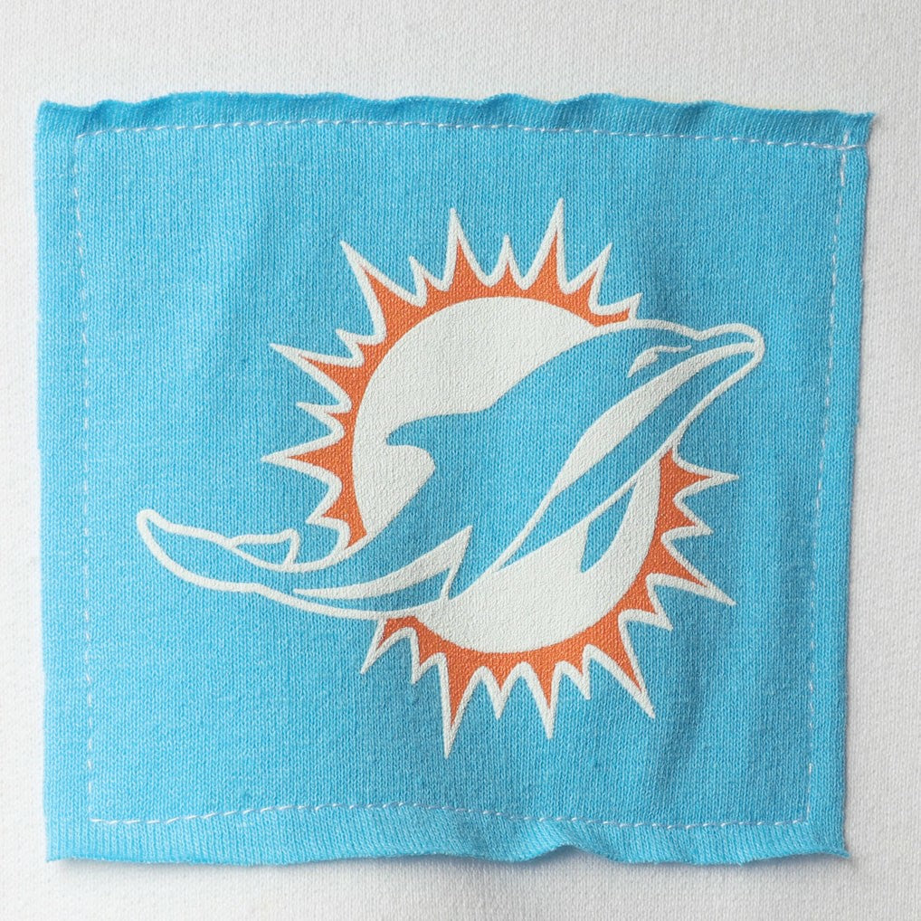 Miami Dolphins Refried Apparel Women's Sustainable Crop Dolman Pullover Hoodie - White Hoodies