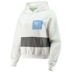 Tennessee Titans Refried Apparel Women's Sustainable Crop Dolman Pullover Hoodie - White Hoodies