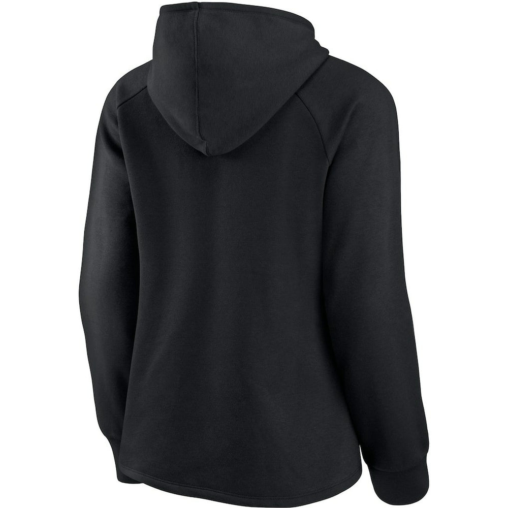 New Orleans Saints Women's First Contact Raglan Pullover Hoodie - Black Hoodies