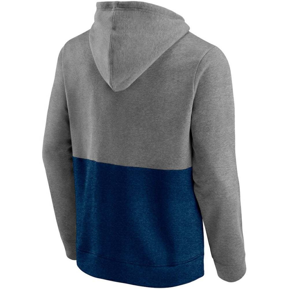 Seattle Kraken Fanatics Block Party Classic Arch Signature Pullover Hoodie - Heathered Gray/Deep Sea Blue | US 4193812