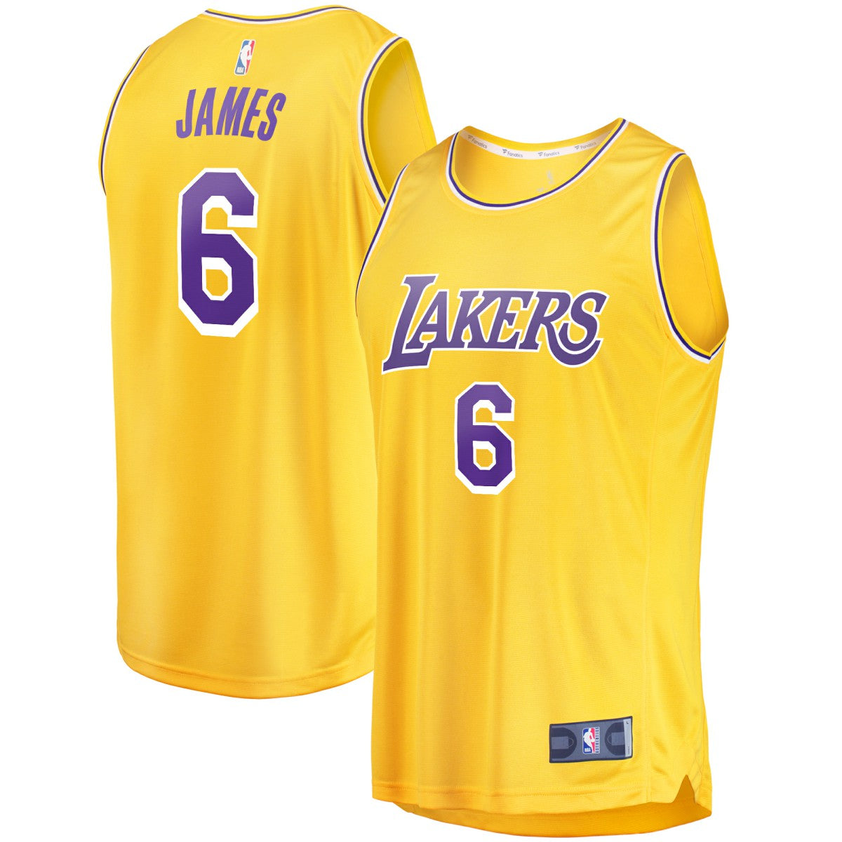 LeBron James Los Angeles Lakers #6 Fast Break Replica Player Jersey Gold Icon Edition - Fanatics