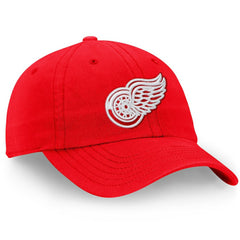 Detroit Red Wings Fanatics Core Primary Logo Adjustable Hat - Red | US 4197534