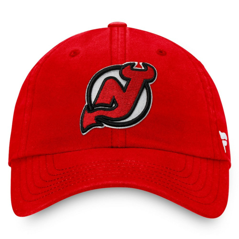 New Jersey Devils Fanatics Core Primary Logo Adjustable Hat - Red | US 4197537