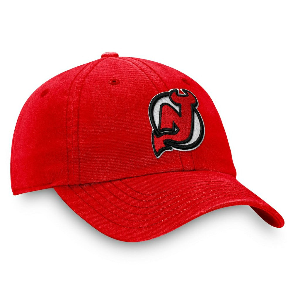 New Jersey Devils Fanatics Core Primary Logo Adjustable Hat - Red | US 4197537