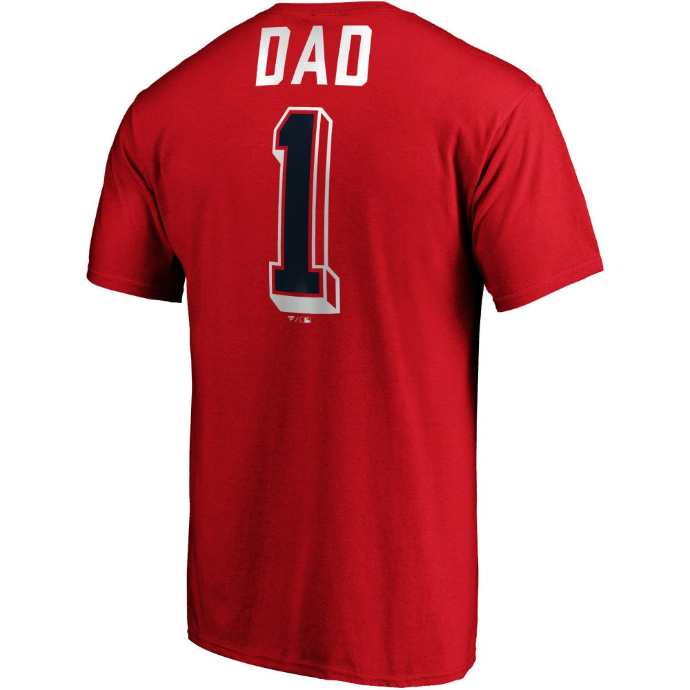 Los Angeles Angels Fanatics Number One Dad Team T-Shirt - Red T-shirts
