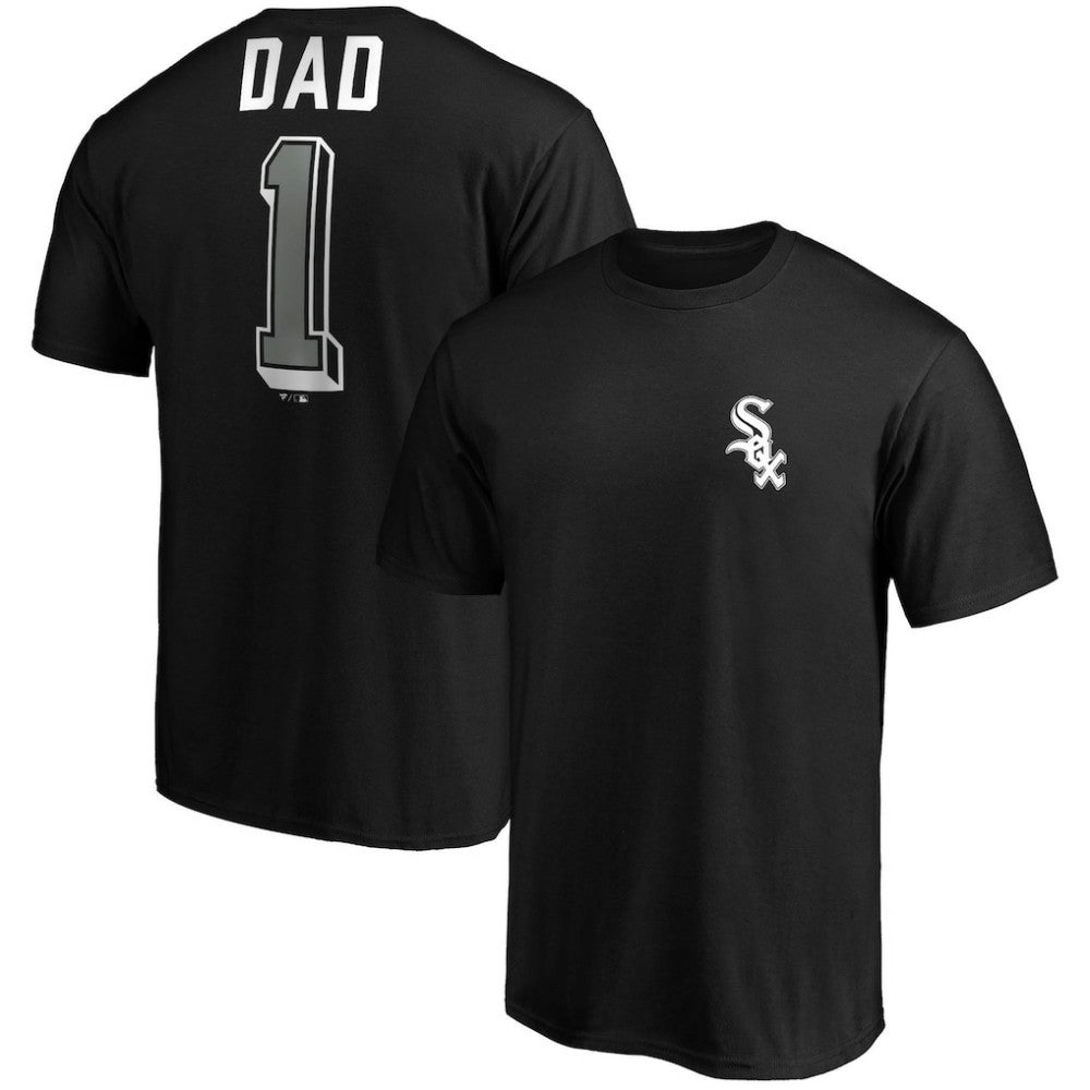 Chicago White Sox Fanatics Number One Dad Team T-Shirt - Black T-shirts