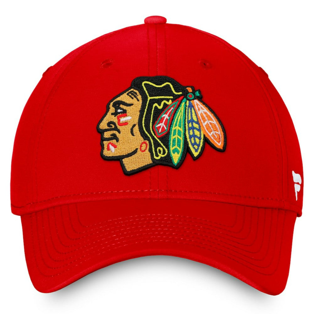 Chicago Blackhawks Fanatics Core Primary Logo Flex Hat - Red | US 4197811