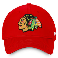 Chicago Blackhawks Fanatics Core Primary Logo Flex Hat - Red | US 4197811