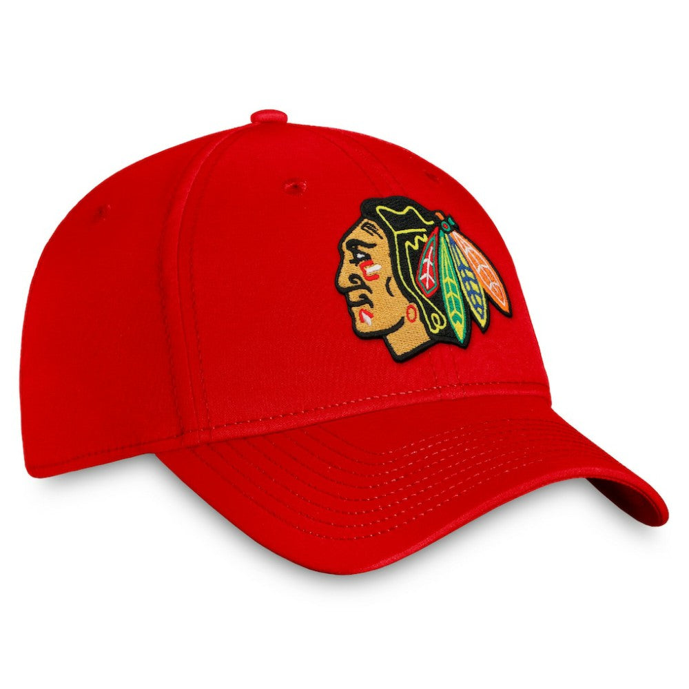Chicago Blackhawks Fanatics Core Primary Logo Flex Hat - Red | US 4197811
