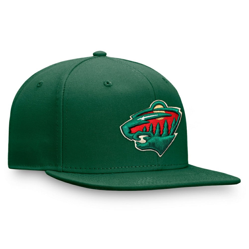 Minnesota Wild Fanatics Primary Logo Snapback Hat - Green | US 4197926