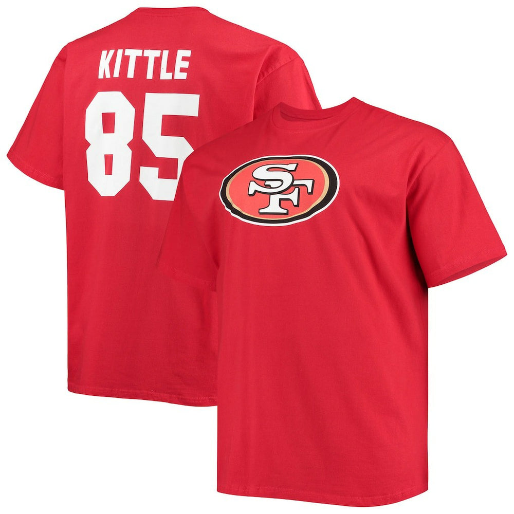 George Kittle San Francisco 49ers Big & Tall Player Name & Number T-Shirt - Scarlet T-shirts