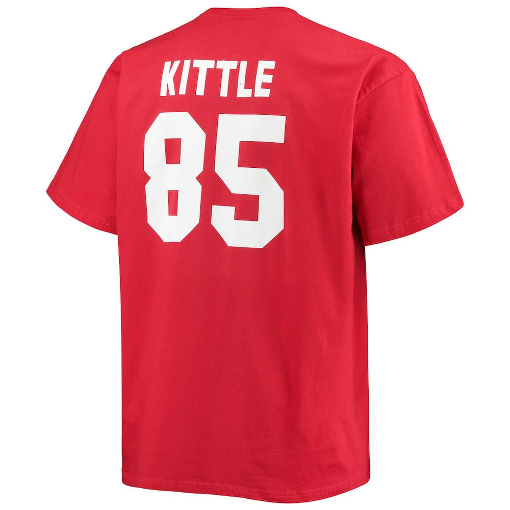 George Kittle San Francisco 49ers Big & Tall Player Name & Number T-Shirt - Scarlet T-shirts