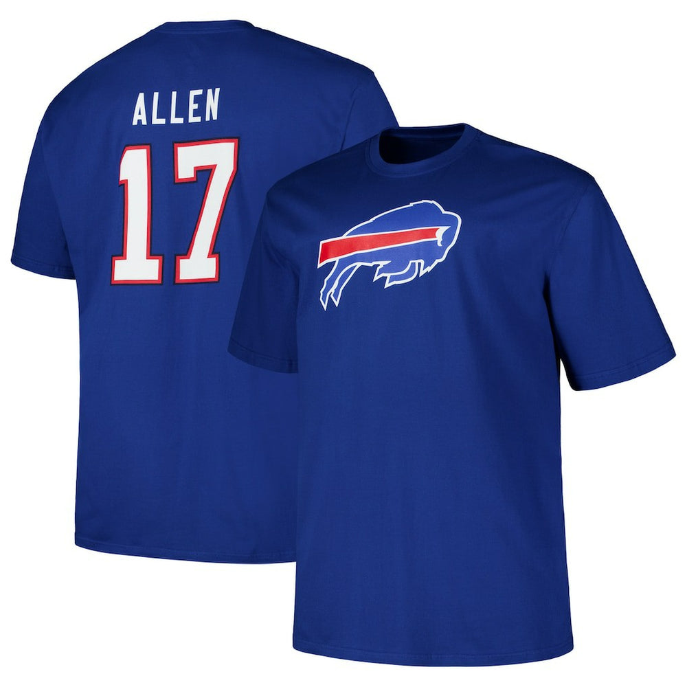 Josh Allen Buffalo Bills Big & Tall Player Name & Number T-Shirt - Royal T-shirts