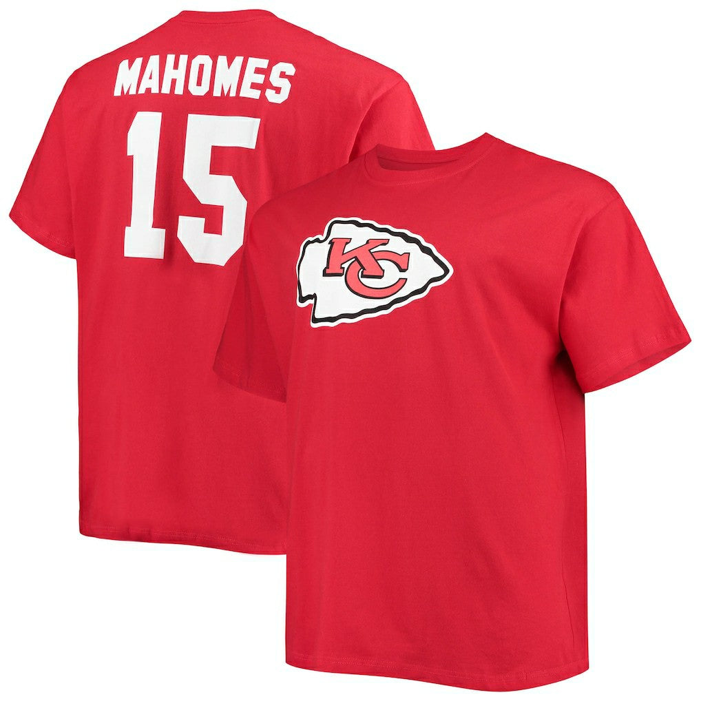 Patrick Mahomes Kansas City Chiefs Big & Tall Player Name & Number T-Shirt - Red T-shirts