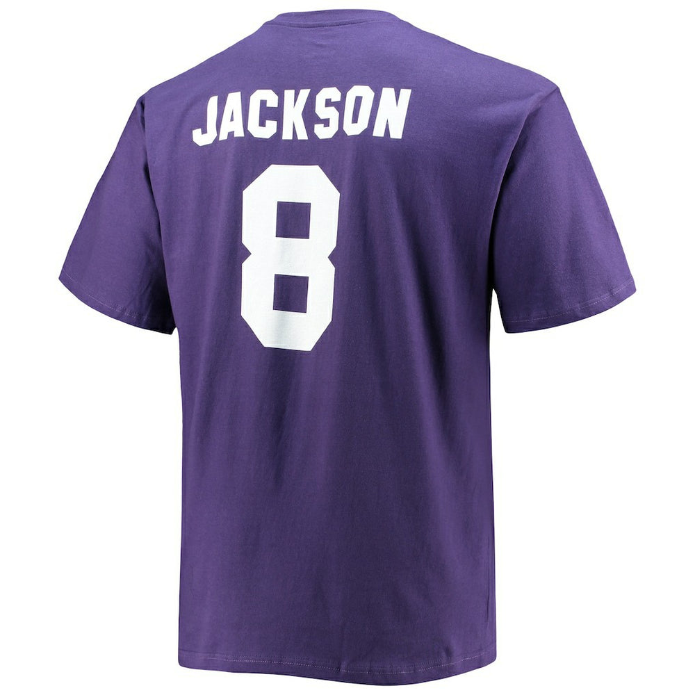Lamar Jackson Baltimore Ravens Big & Tall Player Name & Number T-Shirt - Purple T-shirts