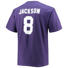 Lamar Jackson Baltimore Ravens Big & Tall Player Name & Number T-Shirt - Purple T-shirts