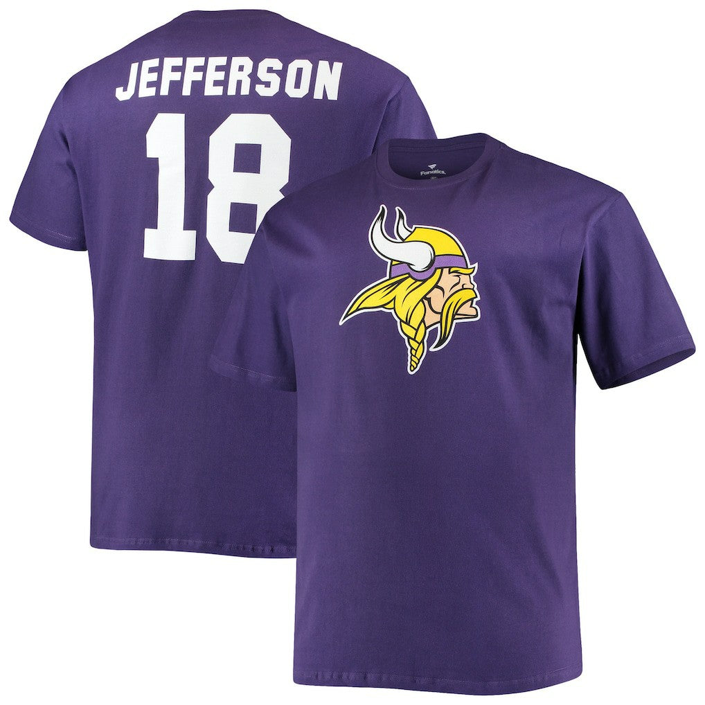 Justin Jefferson Minnesota Vikings Big & Tall Player Name & Number T-Shirt - Purple T-shirts