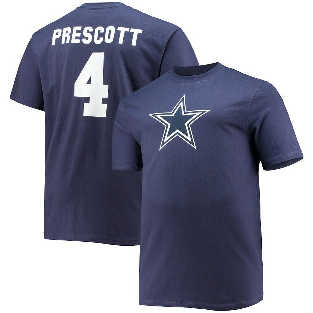 Dak Prescott Dallas Cowboys Big & Tall Player Name & Number T-Shirt - Navy T-shirts