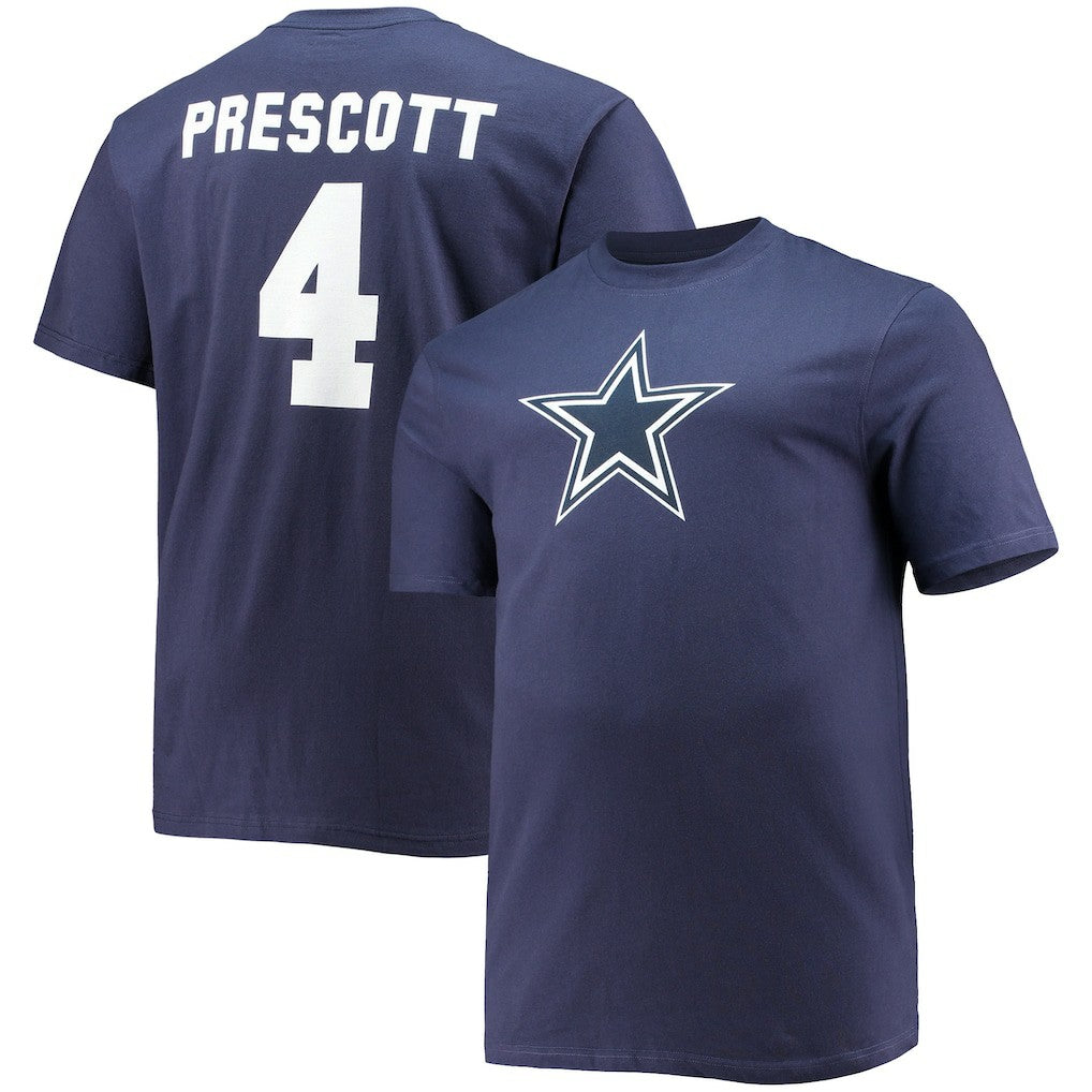 Dak Prescott Dallas Cowboys Big & Tall Player Name & Number T-Shirt - Navy T-shirts