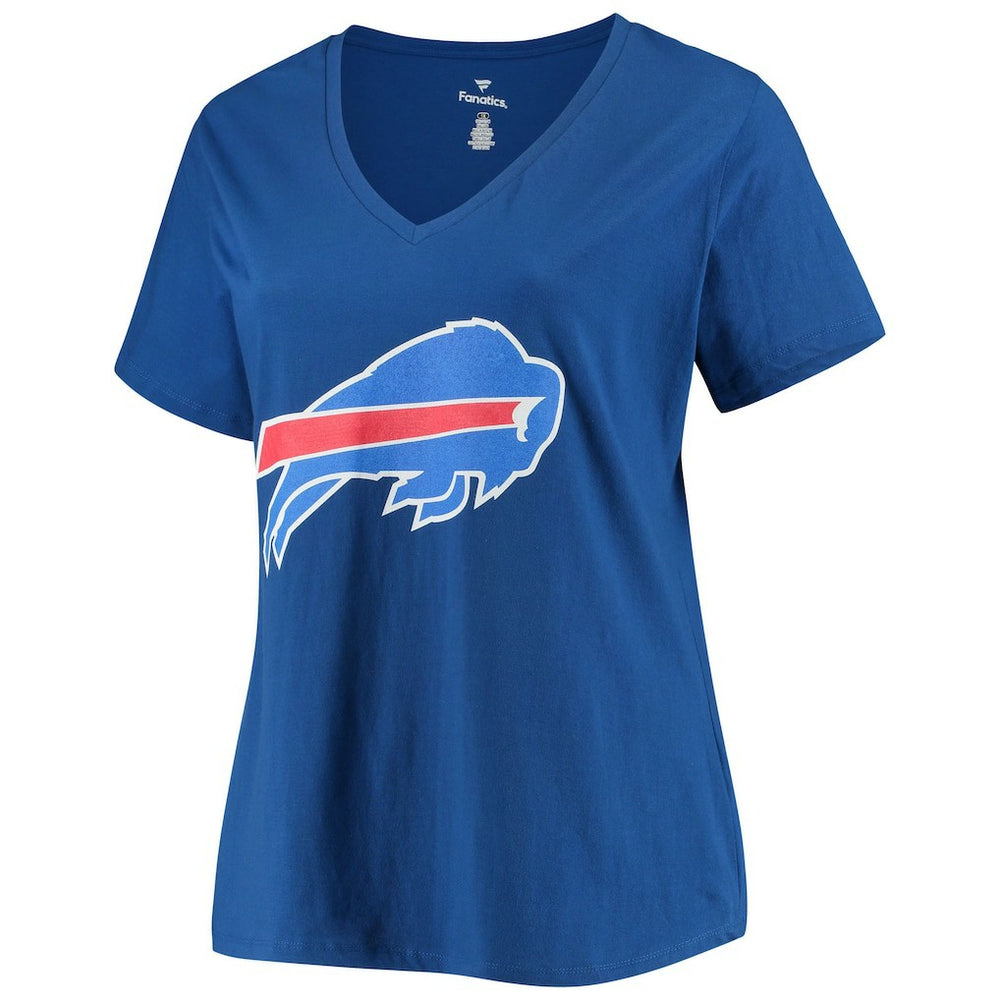 Josh Allen Buffalo Bills Women's Plus Size Name & Number V-Neck T-Shirt - Royal T-shirts