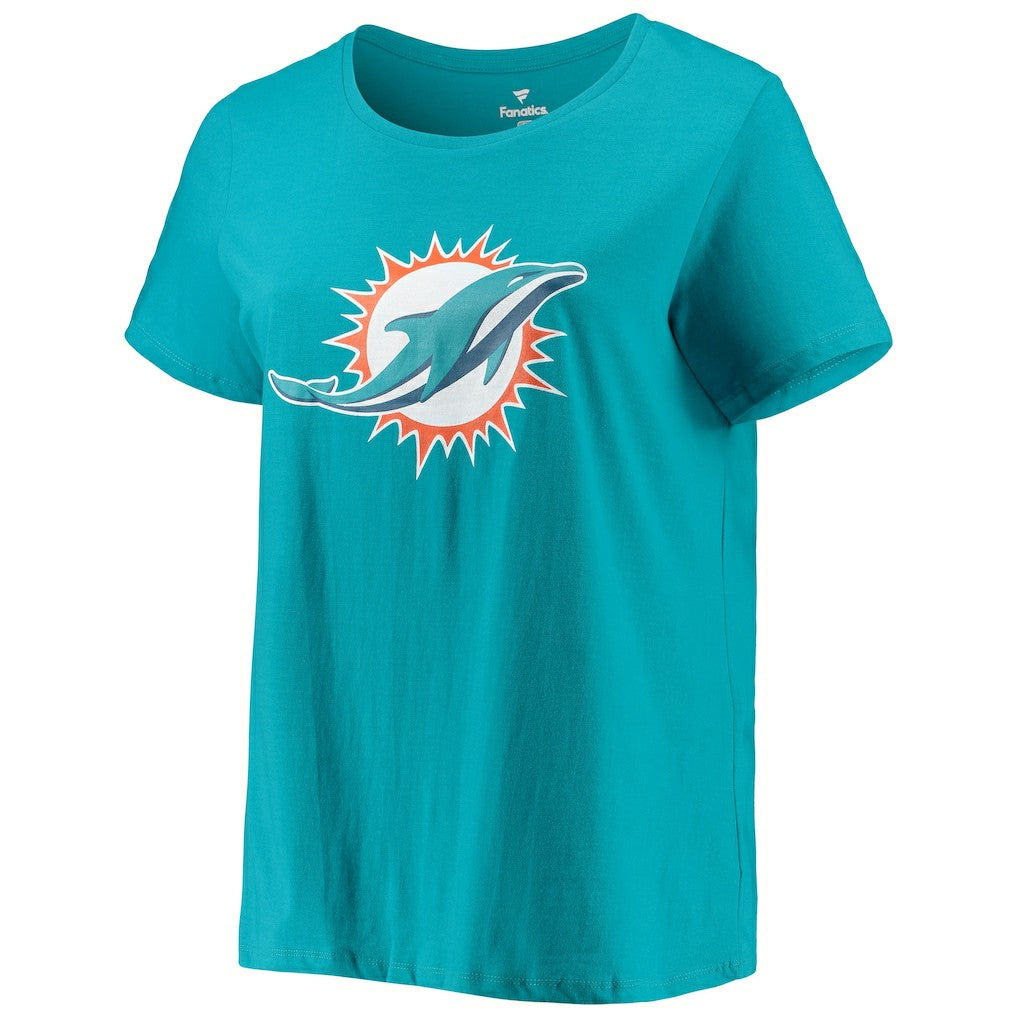 Tua Tagovailoa Miami Dolphins Women's Plus Size Fair Catch Name & Number Scoop Neck T-Shirt - Aqua T-shirts