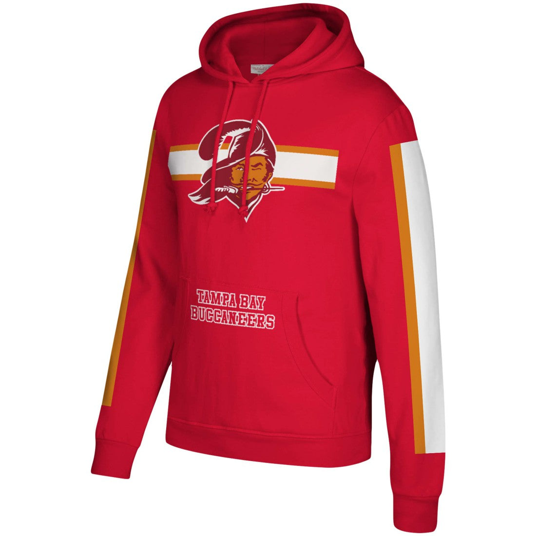 Tampa Bay Buccaneers Three Stripe Pullover Hoodie - Red Hoodies