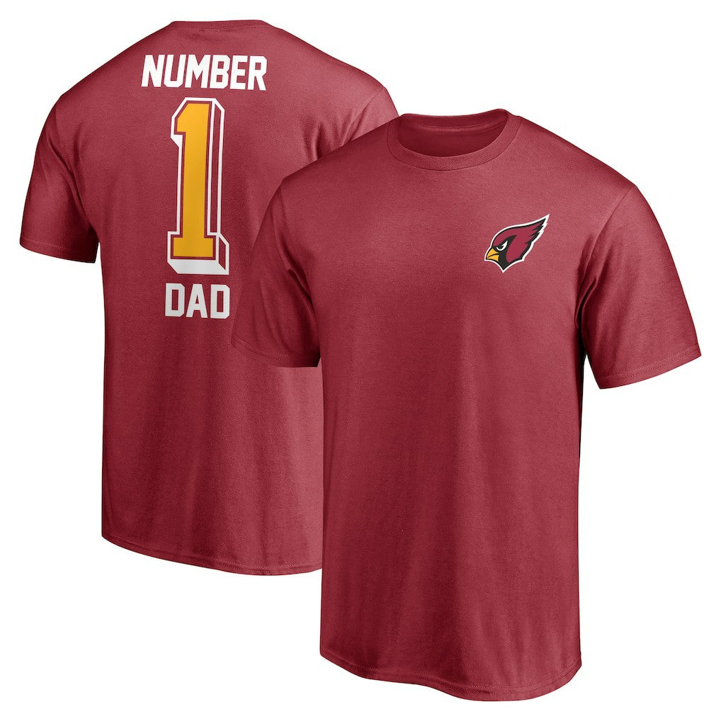 Arizona Cardinals #1 Dad T-Shirt - Cardinal T-shirts