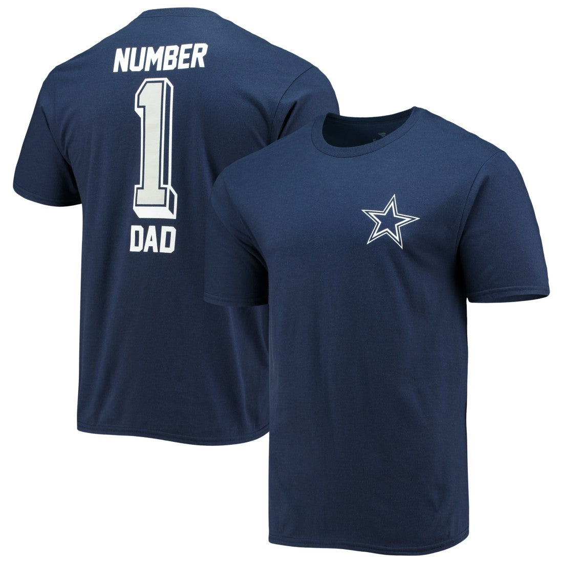 Dallas Cowboys #1 Dad T-Shirt - Navy T-shirts
