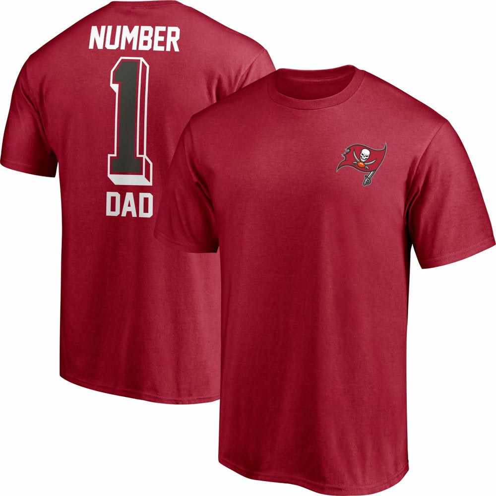 Tampa Bay Buccaneers #1 Dad T-Shirt - Red T-shirts
