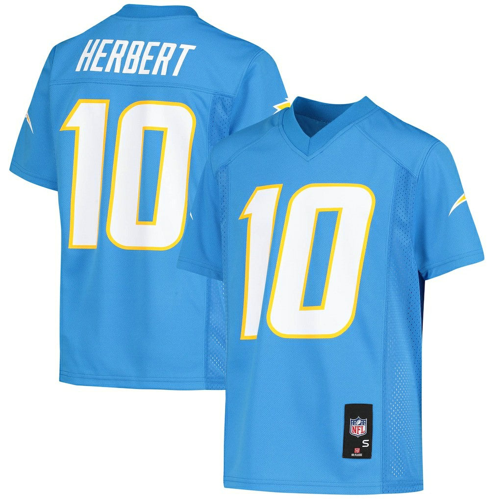 Justin Herbert Los Angeles Chargers Youth Replica Player Jersey - Powder Blue Jerseys