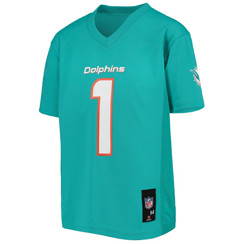 Tua Tagovailoa Miami Dolphins Youth Replica Player Jersey - Aqua Jerseys