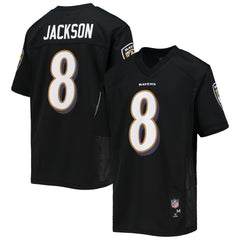 Lamar Jackson Baltimore Ravens Youth Replica Player Jersey - Black Jerseys
