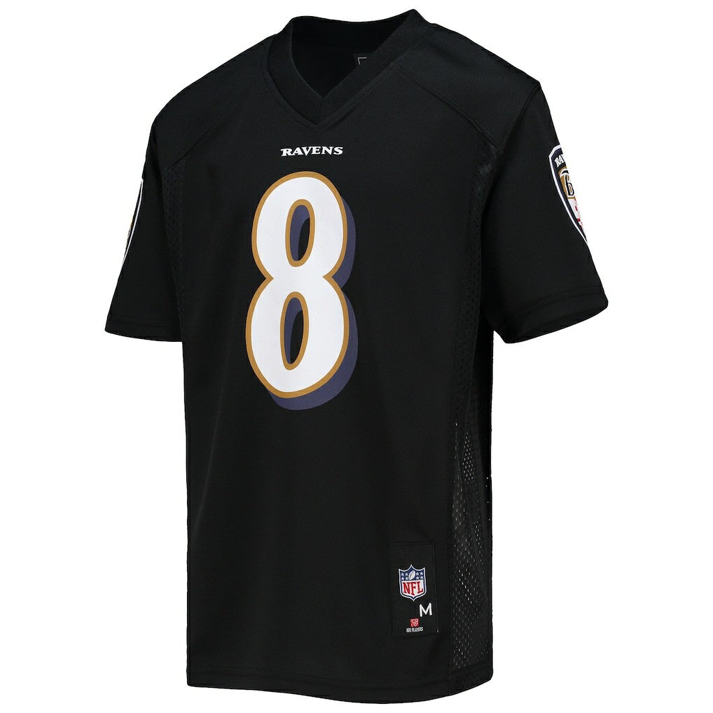 Lamar Jackson Baltimore Ravens Youth Replica Player Jersey - Black Jerseys