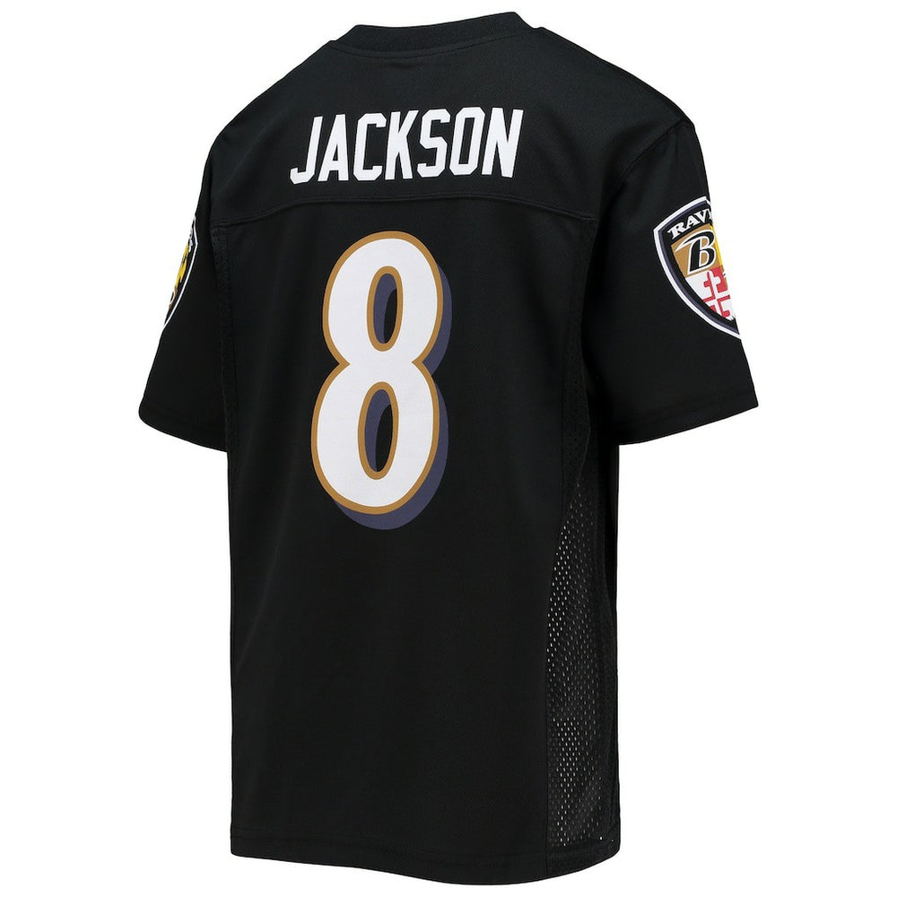 Lamar Jackson Baltimore Ravens Youth Replica Player Jersey - Black Jerseys