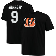Joe Burrow Cincinnati Bengals Big & Tall Player Name & Number T-Shirt - Black T-shirts