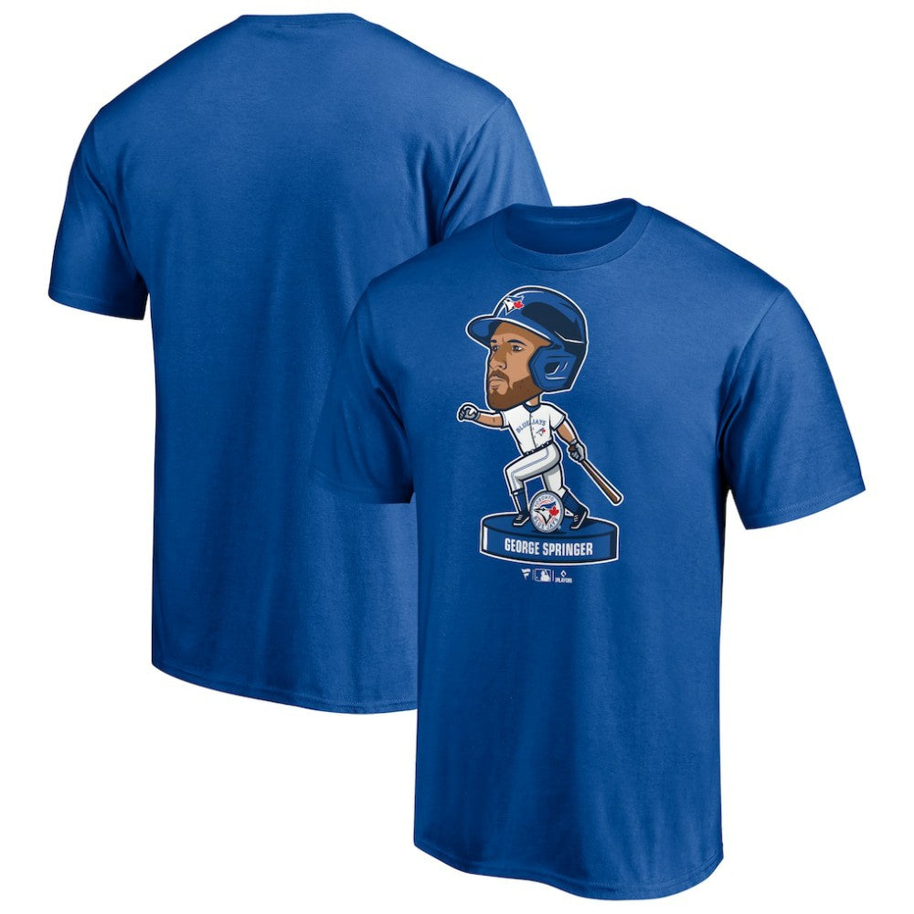 George Springer Toronto Blue Jays Bobblehead T-Shirt - Royal T-shirts