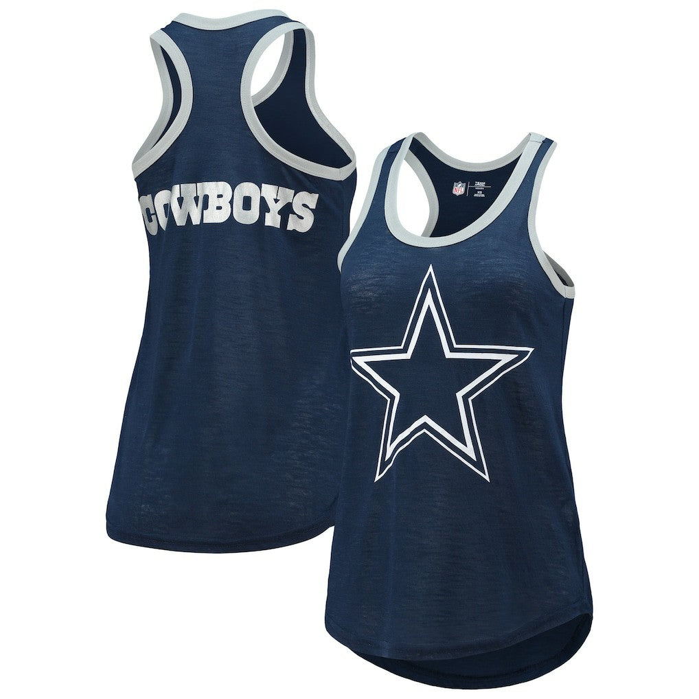 Dallas Cowboys G-III 4Her by Carl Banks Women's Tater Burnout Tank Top - Navy Tops