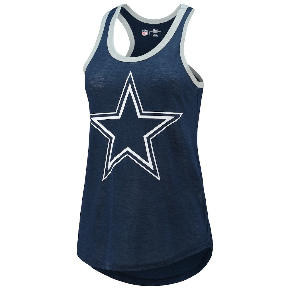 Dallas Cowboys G-III 4Her by Carl Banks Women's Tater Burnout Tank Top - Navy Tops