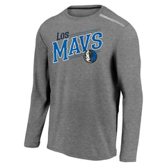 Dallas Mavericks 2021 Noches Éne-Bé-A Authentic Shooting Long Sleeve T-Shirt Heather Charcoal - Fanatics