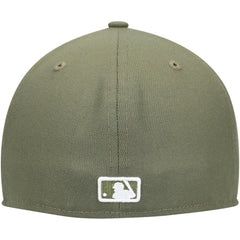 Boston Red Sox New Era White Logo 59FIFTY Fitted Hat - Olive Hats