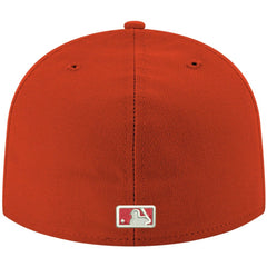 Tampa Bay Rays New Era White Logo 59FIFTY Fitted Hat - Red Hats