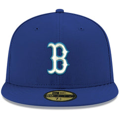 Boston Red Sox New Era White Logo 59FIFTY Fitted Hat - Royal Hats