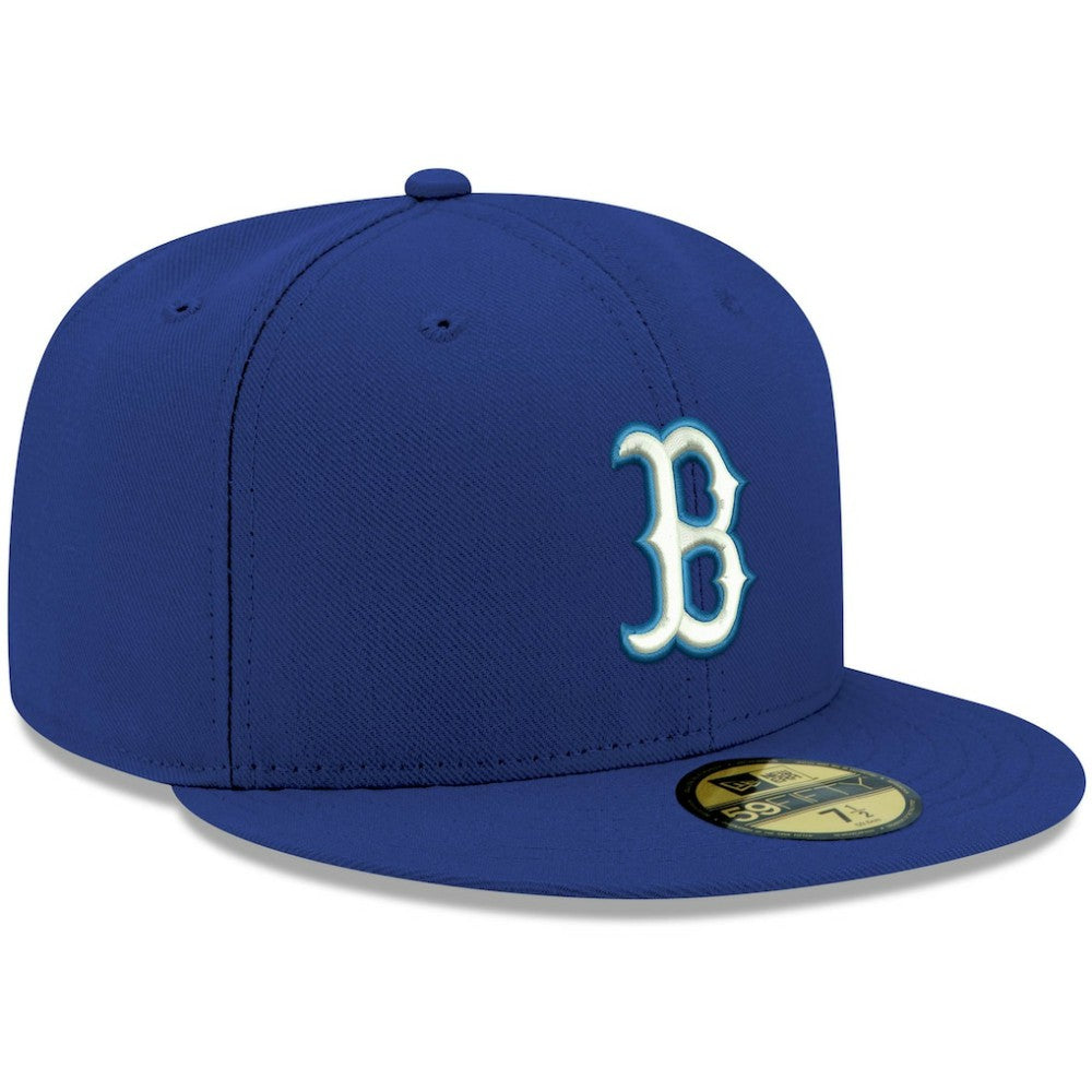 Boston Red Sox New Era White Logo 59FIFTY Fitted Hat - Royal Hats
