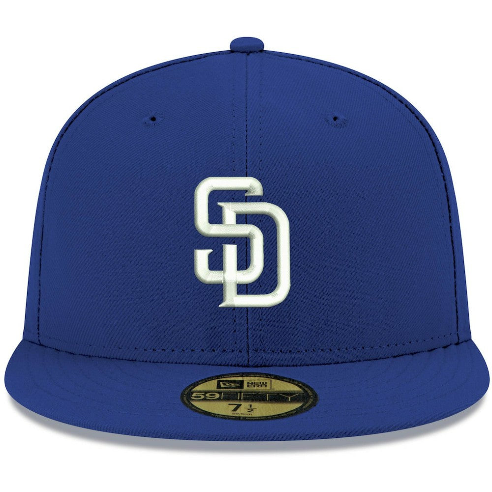 San Diego Padres New Era White Logo 59FIFTY Fitted Hat - Royal Hats