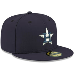 Houston Astros New Era White Logo 59FIFTY Fitted Hat - Navy Hats